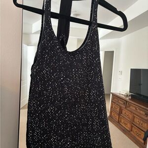 lululemon athletica Black and White Speckled Tank Top